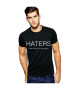 THEICONIC Tricou negru barbati - Haters - Pled.ro