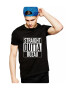 THEICONIC Tricou negru barbati - Straight Outta Buzau - Pled.ro