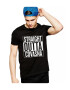 THEICONIC Tricou negru barbati - Straight Outta Covasna - Pled.ro