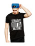 THEICONIC Tricou negru barbati - Straight Outta Militari - Pled.ro