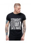 THEICONIC Tricou negru barbati - Straight Outta Satu Mare - Pled.ro