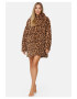 Threadbare Rochie de casa cu gluga si animal print - Pled.ro