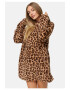 Threadbare Rochie de casa cu gluga si animal print - Pled.ro