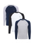 Threadbare Set de bluze cu maneci raglan - 3 piese - Pled.ro