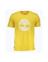 Timberland Tricou barbati din bumbac organic cu imprimeu cu logo si croiala Regular fit Galban - Pled.ro