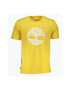 Timberland Tricou barbati din bumbac organic cu imprimeu cu logo si croiala Regular fit Galban - Pled.ro