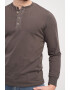 Timeout Bluza Henley de bumbac - Pled.ro