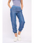 Timeout Pantaloni crop conici din chambray - Pled.ro