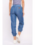 Timeout Pantaloni crop conici din chambray - Pled.ro