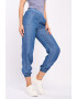 Timeout Pantaloni crop conici din chambray - Pled.ro