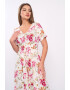 Timeout Rochie cu imprimeu floral si terminatie asimetrica - Pled.ro