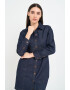 Timeout Rochie dama din denim cu maneca lunga si logo Albastru - Pled.ro