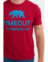 Timeout Tricou barbat cu imprimeu logo Rosu - Pled.ro