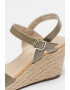 Tom Tailor Sandale wedge tip espadrile de piele ecologica - Pled.ro