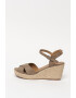 Tom Tailor Sandale wedge tip espadrile de piele intoarsa ecologica - Pled.ro