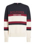 Tommy Hilfiger Bluza de trening cu model in dungi si broderie Rosu inchis Bleumarin Bej deschis - Pled.ro