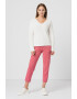 Tommy Hilfiger Pulover relaxed fit din bumbac organic cu decolteu in V Hayana - Pled.ro