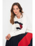 Tommy Hilfiger Pulover supradimensionat de bumbac organic Motion Flag - Pled.ro