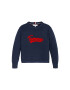 Tommy Hilfiger Pulover tricotat fin din bumbac cu logo - Pled.ro