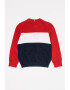 Tommy Hilfiger Pulover tricotat fin din bumbac cu model colorblock - Pled.ro