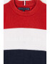 Tommy Hilfiger Pulover tricotat fin din bumbac cu model colorblock - Pled.ro