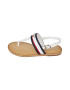 Tommy Hilfiger Sandale de piele cu bareta separatoare si monograma metalica - Pled.ro