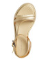 Tommy Hilfiger Sandale wedge de piele cu aspect metalizat - Pled.ro