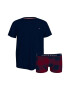 Tommy Hilfiger Set de boxeri in carouri si tricou cu logo - 2 perechi - Pled.ro