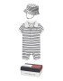 Tommy Hilfiger Set de salopeta scurta si palarie din amestec de bumbac organic - 2 piese - Pled.ro