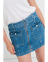 Tommy Jeans Fusta mini de denim cu buzunare aplicate - Pled.ro