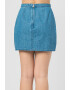 Tommy Jeans Fusta mini din chambray cu slit frontal - Pled.ro