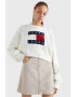 Tommy Jeans Pulover crop cu design cu torsade - Pled.ro