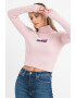 Tommy Jeans Pulover crop cu guler inalt - Pled.ro