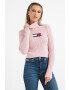 Tommy Jeans Pulover crop cu guler inalt - Pled.ro