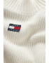 Tommy Jeans Pulover de bumbac organic cu decolteu la baza gatului si maneci raglan - Pled.ro