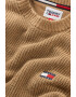 Tommy Jeans Pulover din bumbac organic cu decolteu la baza gatului - Pled.ro