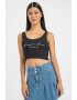 Tommy Jeans Top crop cu imprimeu logo - Pled.ro