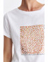 Top Secret Tricou cu imprimeu floral si text - Pled.ro