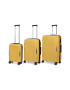 TravelZ Set trolere Swinger polipropilena cifru TSA 4 roti duble 3 piese galben - Pled.ro