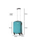 TravelZ Troler Cabina Horizon ABS 4 Roti 54 cm Albastru Aqua - Pled.ro