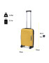 TravelZ Troler de cabina Swinger polipropilena cifru TSA 4 roti duble 55 cm galben - Pled.ro