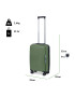 TravelZ Troler de cabina Swinger polipropilena cifru TSA 4 roti duble 55 cm verde - Pled.ro