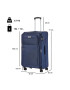 TravelZ Troler Mare Extensibil Softspinner Nylon 4 Roti Duble 601786 - 77 cm Bleumarin - Pled.ro