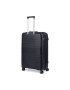 TravelZ Troler mare Swinger polipropilena cifru TSA 4 roti duble 78 cm negru - Pled.ro