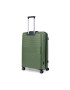 TravelZ Troler mare Swinger polipropilena cifru TSA 4 roti duble 78 cm verde - Pled.ro