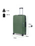 TravelZ Troler mare Swinger polipropilena cifru TSA 4 roti duble 78 cm verde - Pled.ro