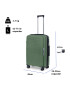 TravelZ Troler mediu extensibil Swinger polipropilena cifru TSA 4 roti duble 67 cm verde - Pled.ro