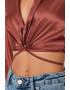 Trendyol Bluza crop de satin - Pled.ro