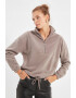 Trendyol Bluza de trening din fleece cu fermoar scurt - Pled.ro