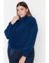 Trendyol Bluza de trening plus size cu terminatie si snur din fleece - Pled.ro